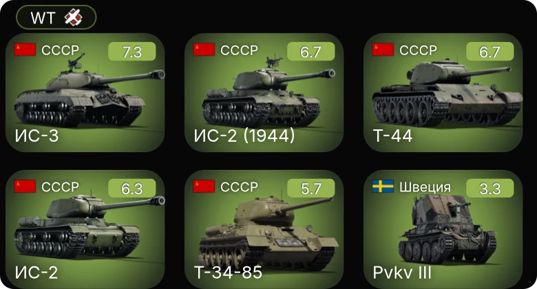 WT — 5 ранг: 1шт