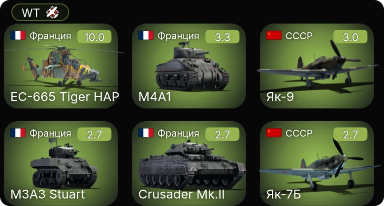WT — 6 ранг: 1шт
