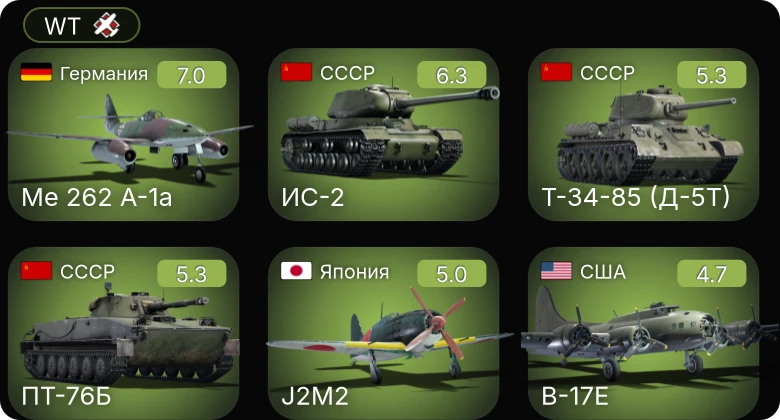 WT — 5 ранг: 1шт