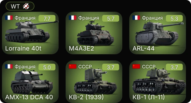 WT — 5 ранг: 1шт