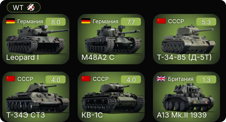 WT — 5 ранг: 2шт