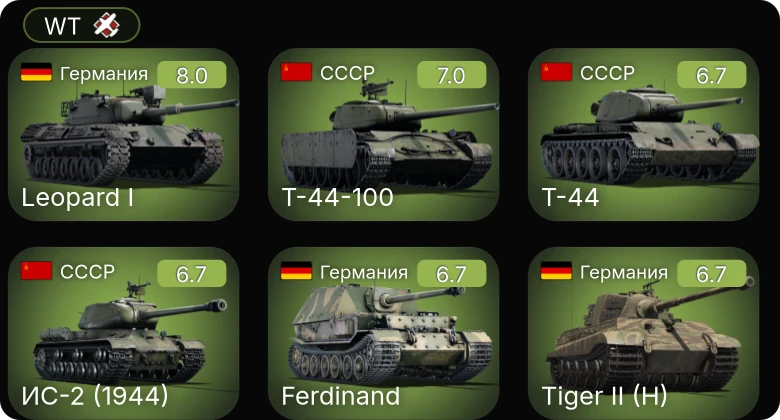WT — 5 ранг: 2шт