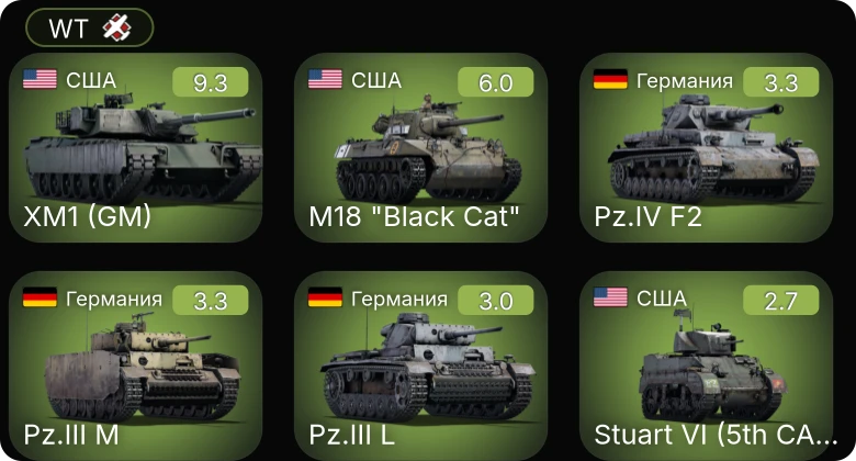 WT — 6 ранг: 1шт