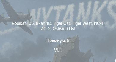 WT — 6 ранг: 1шт Rooikat 105 | Bkan 1C | ИС-2 |  |  | ИС-1 |  |  | PT-76 | Comet I