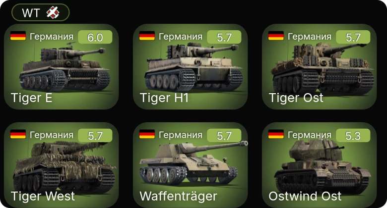 WT — Waffenträger | F2A-3 | Т-34 (1942) | Т-34 (1941) | КВ-1С
