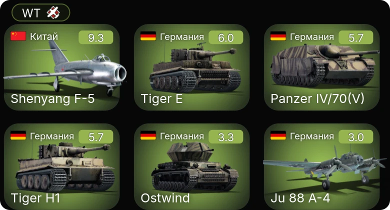 WT — 6 ранг: 1шт