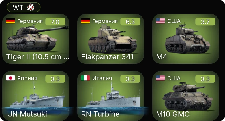 WT — M10 GMC | M4 | M4A3 (105) | A-36 | Т-34 (1940)