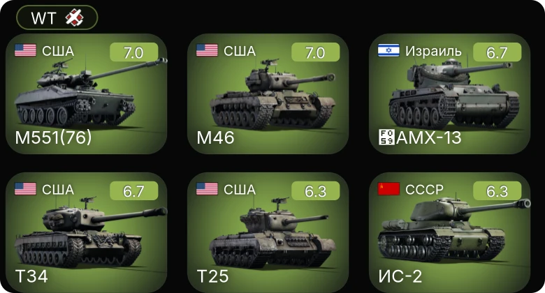WT — M551(76) | T25 | T34 | M46 | ИС-2