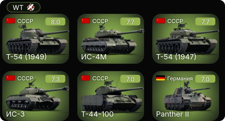 WT — 5 ранг: 5шт