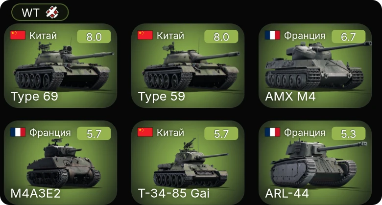 WT — 5 ранг: 2шт