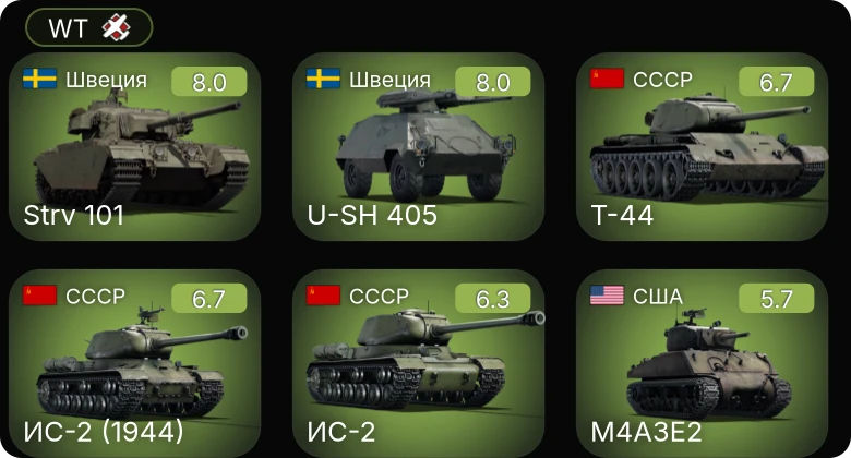 WT — 5 ранг: 2шт