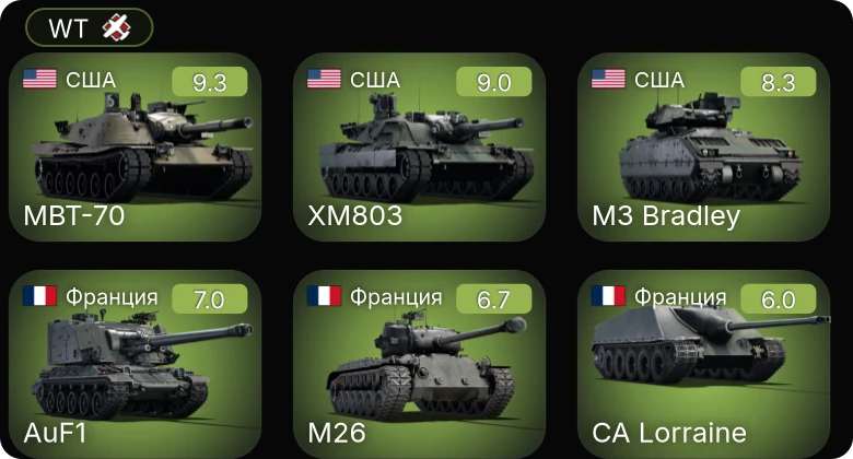WT — 6 ранг: 3шт