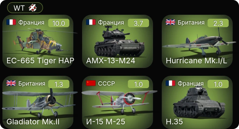 WT — 6 ранг: 1шт