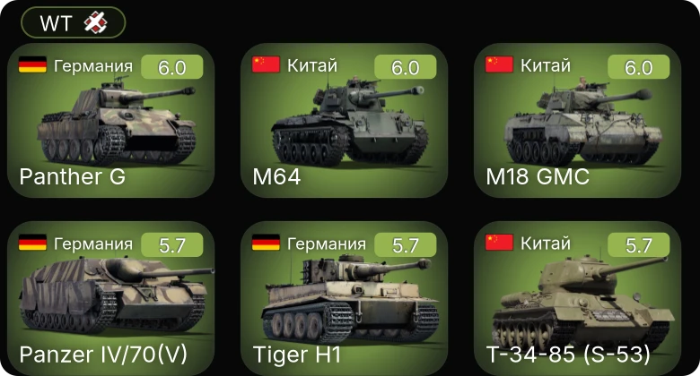 WT — M64 | ␗M18 GMC | ZSD63/PG87 | Bf 110 G-2 | Do 217 E-2