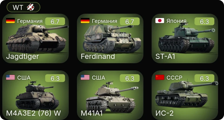WT — M41A1 | M4A3E2 (76) W | Zerstörer 45 | Jagdtiger | СУ-100