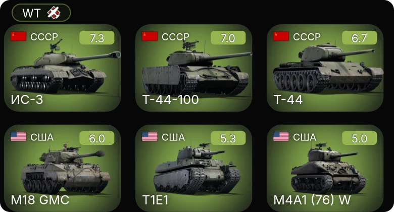 WT — 5 ранг: 2шт
