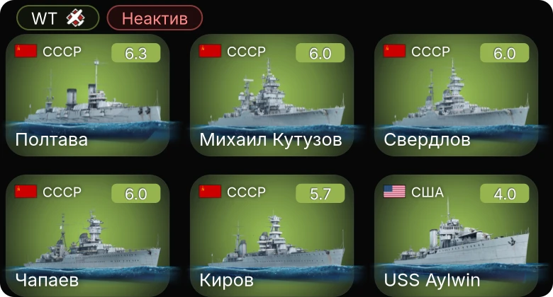 WT — Неактив | 5 ранг: 1шт
