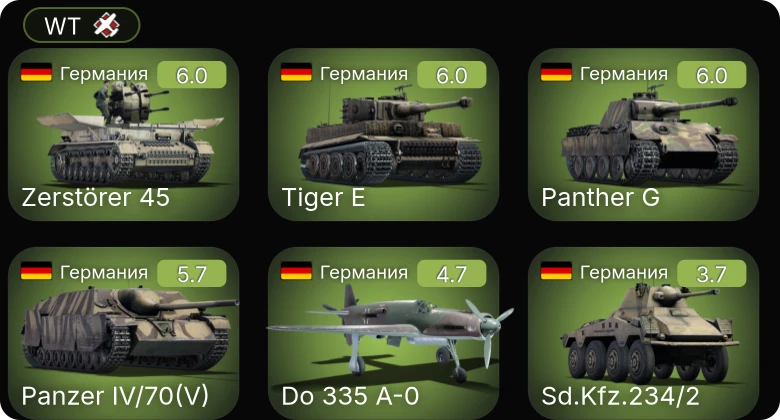 WT — Zerstörer 45 | Do 335 A-0 | Sd.Kfz.234/2 | N1K1 | Ki-61-I ko