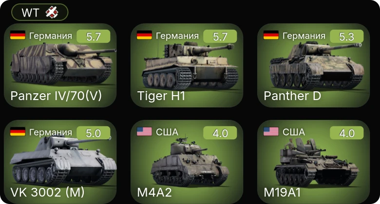 WT — M24 | M19A1 | VK 3002 (M) | A-20G-30 | M4
