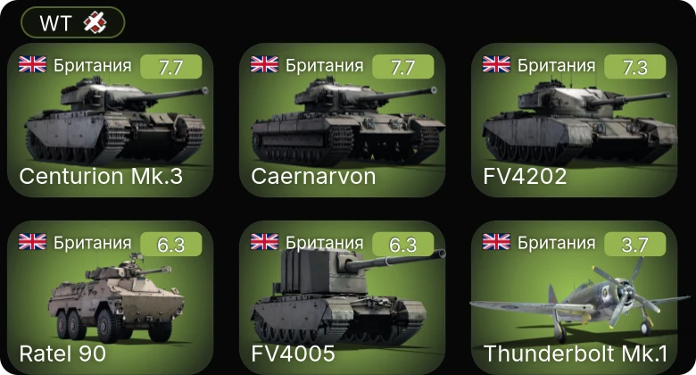 WT — 5 ранг: 1шт