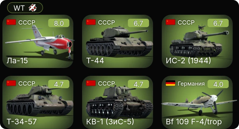 WT — 5 ранг: 1шт