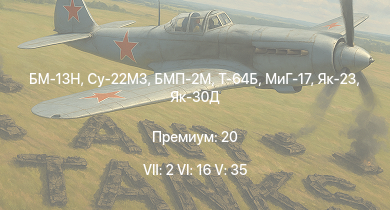 WT — 7 ранг: 2шт 6 ранг: 16шт 5 ранг: 35шт БМ-13Н