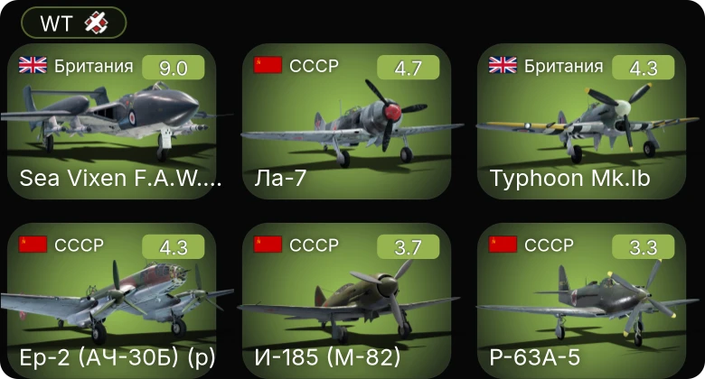 WT — 5 ранг: 1шт
