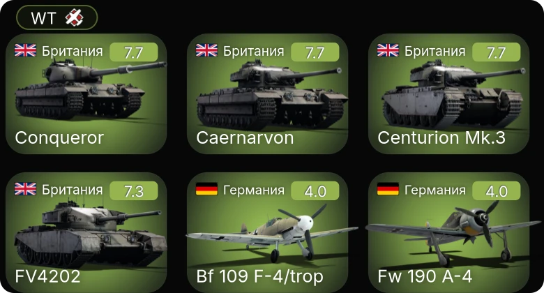 WT — 5 ранг: 2шт