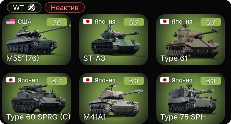 WT — M551(76) | SUB-I-II | G8N1 | ST-A3 | M41A1