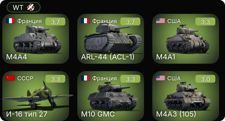 WT — S-147 | SF40 тяжёлая | M4A4 | ARL-44 (ACL-1) | M4A1
