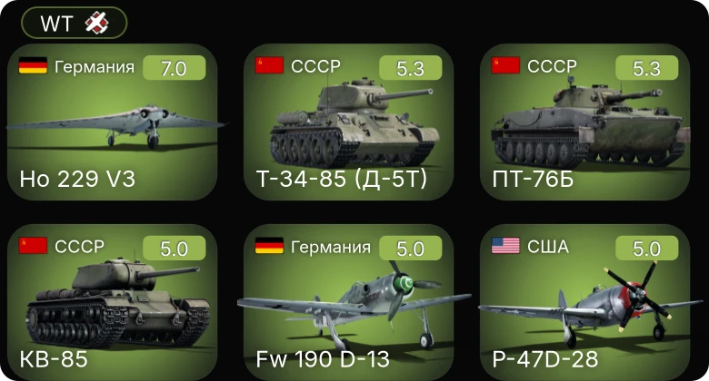 WT — 5 ранг: 1шт