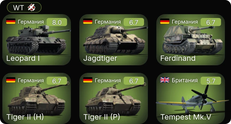 WT — 5 ранг: 1шт