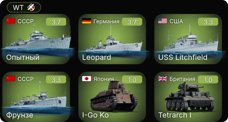 WT — USS Litchfield | Leopard | Фрунзе | Опытный | Д-3