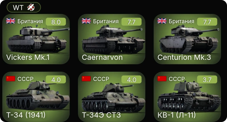 WT — 5 ранг: 2шт