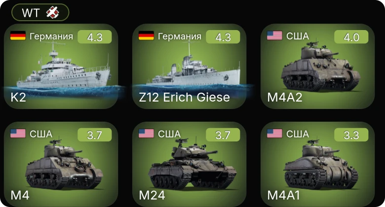 WT — M24 | M4 | M4A2 | M4A1 | M5A1