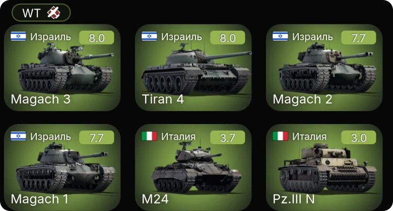 WT — 5 ранг: 2шт