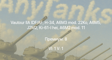 WT — 6 ранг: 1шт 5 ранг: 1шт Vautour IIA IDF/AF | H-34 | J2M2 | A6M3 mod. 22Ko | A6M5 | Ki-61-I hei | Fw 190 A-5 | P-47D-27 | Fw 190 A-4 | Bf 109 F-4