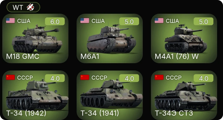 WT — M4A1 (76) W | M6A1 | M18 GMC | ▀Pz.Kpfw. Churchill | КВ-2 (1939)