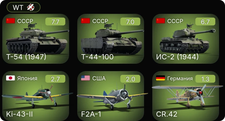 WT — 5 ранг: 2шт
