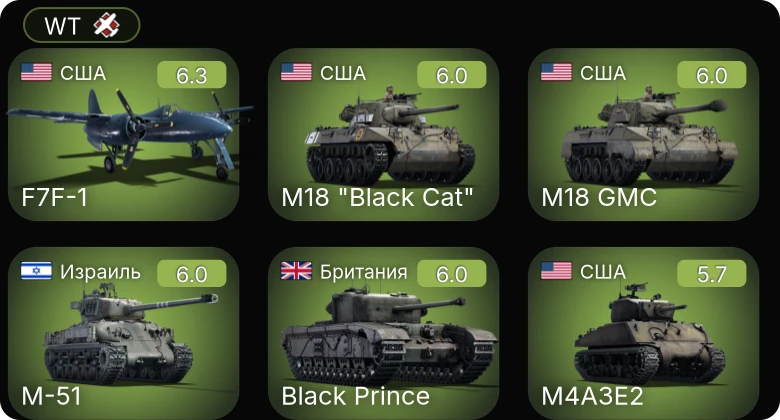 WT — F-82E | F7F-1 | Fw 190 D-13 | Ла-7Б-20 | Black Prince