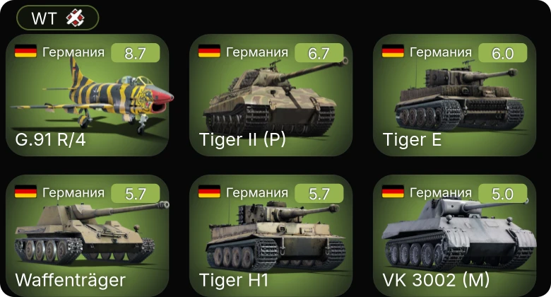 WT — 5 ранг: 1шт