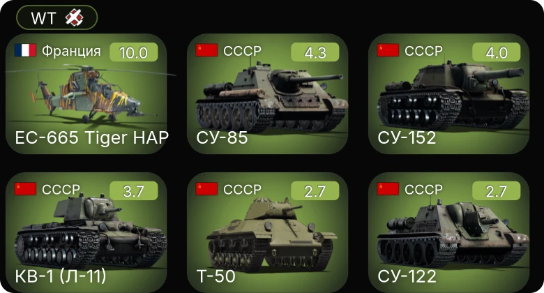 WT — 6 ранг: 1шт