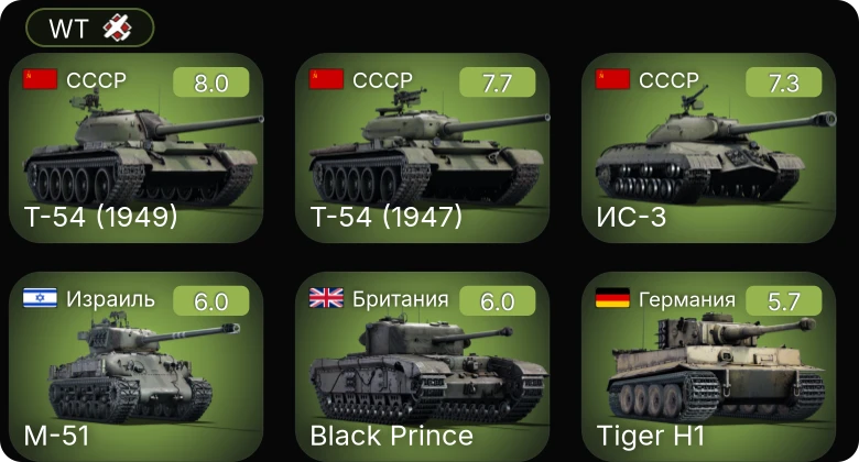 WT — 5 ранг: 3шт