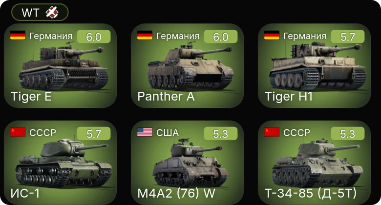 WT — Як-3П | Ki-61-I hei | P-63A-10 | P-61C-1 | M4A1 (76) W