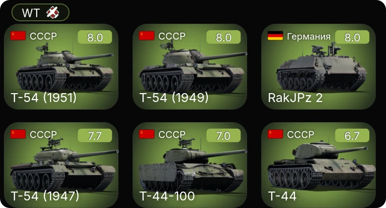 WT — 5 ранг: 5шт