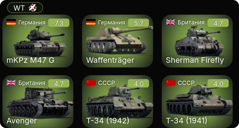 WT — 5 ранг: 1шт