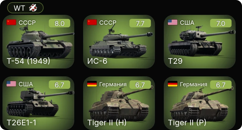 WT — 5 ранг: 2шт