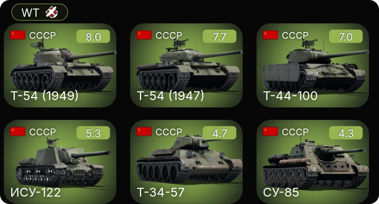WT — 5 ранг: 3шт