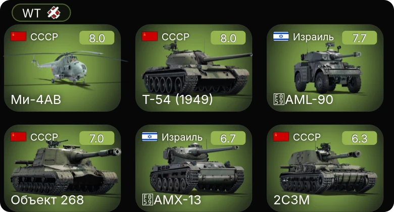 WT — 5 ранг: 3шт