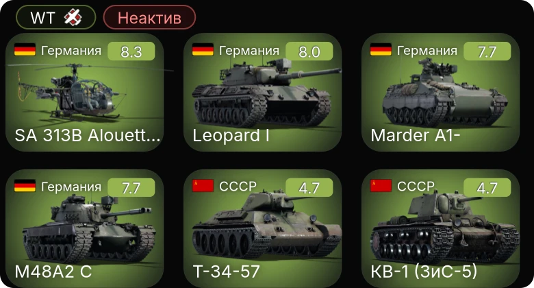 Неактив | 5 ранг: 4шт